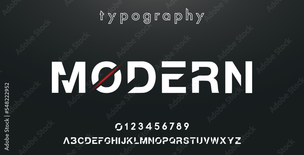 MODERN Minimal urban font. Typography with dot regular and number. minimalist style fonts set. vector illustration