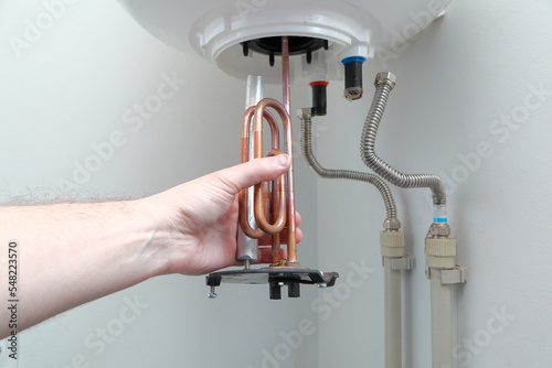 Obraz na płótnie Repair and maintenance of boilers