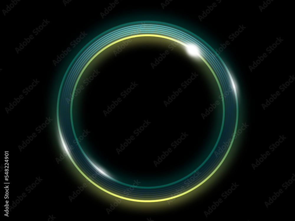 Geometric circle shape neon frames luxury line vector illustration Geometric circle shape neon frames luxury line vector illustration