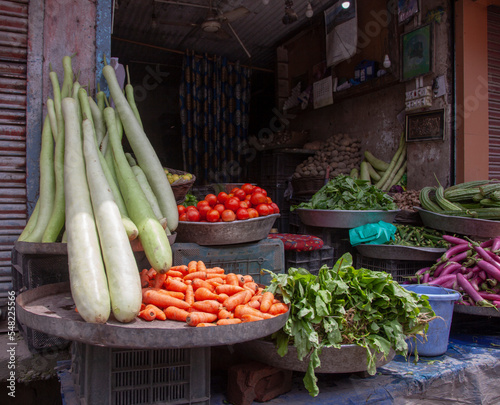 SRINAGAR Kashmir India vegetable shop in Srinagar Jammu and Kashmir India