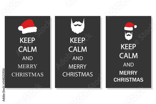 Keep calm and merry Christmas vector background