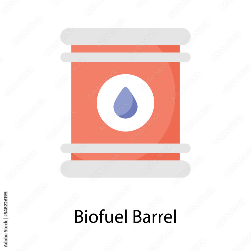 Biofuel Barrel vector Flat Icons. Simple stock illustration Biofuel Barrel vector Flat Icons. Simple stock illustration