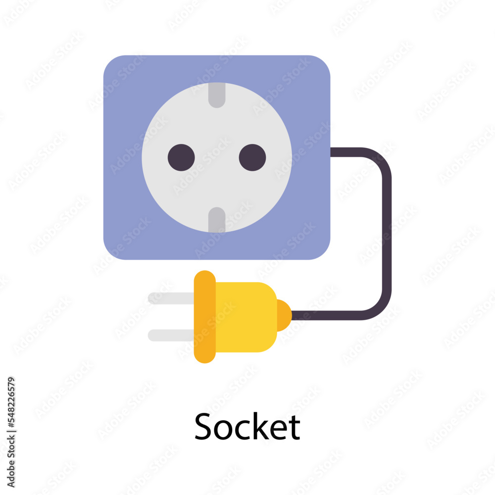 Socket vector Flat Icons. Simple stock illustration Socket vector Flat Icons. Simple stock illustration