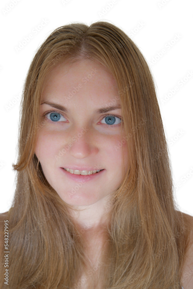 Young woman portrait with red hair and blue eyes in PNG isolated on transparent background Young woman portrait with red hair and blue eyes in PNG isolated on transparent background