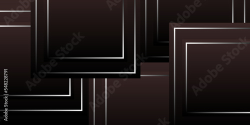 Purple Business Paper with Gold Lines background. New Year Christmas Squares Frame. 3D Abstract Polygonal Shiny Cover