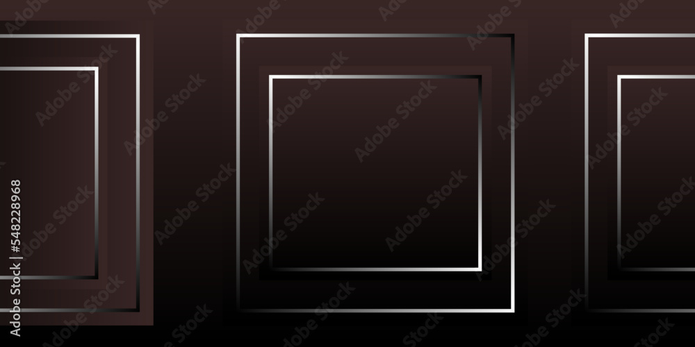 Fototapeta premium Purple Business Paper with Gold Lines background. New Year Christmas Squares Frame. 3D Abstract Polygonal Shiny Cover