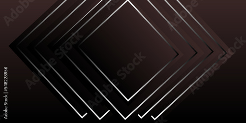 Purple Business Paper with Gold Lines background. New Year Christmas Squares Frame. 3D Abstract Polygonal Shiny Cover