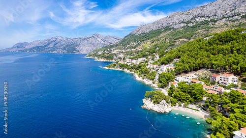 Croatia beach in Brela to Makarska Riviera, Dalmatia