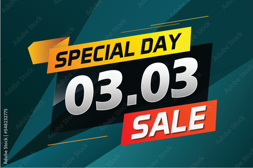 Fototapeta premium special day 03 03 word concept vector illustration with megaphone and 3d style, landing page, template, ui, web, mobile app, poster, banner, flyer, background, gift card, coupon, label, wallpaper