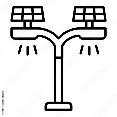 Street Light Line Icon