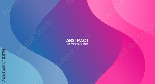 Wavy gradient colorful pink and blue background