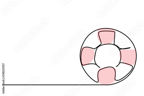 marine life jacket round life buoy one line design