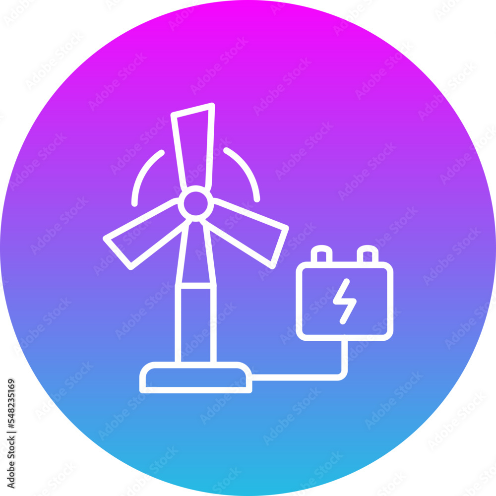 Eolic Energy Gradient Circle Line Inverted Icon Eolic Energy Gradient Circle Line Inverted Icon