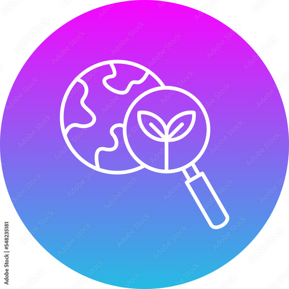 Research Gradient Circle Line Inverted Icon Research Gradient Circle Line Inverted Icon