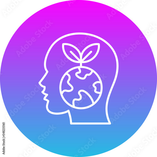 Think Eco Gradient Circle Line Inverted Icon