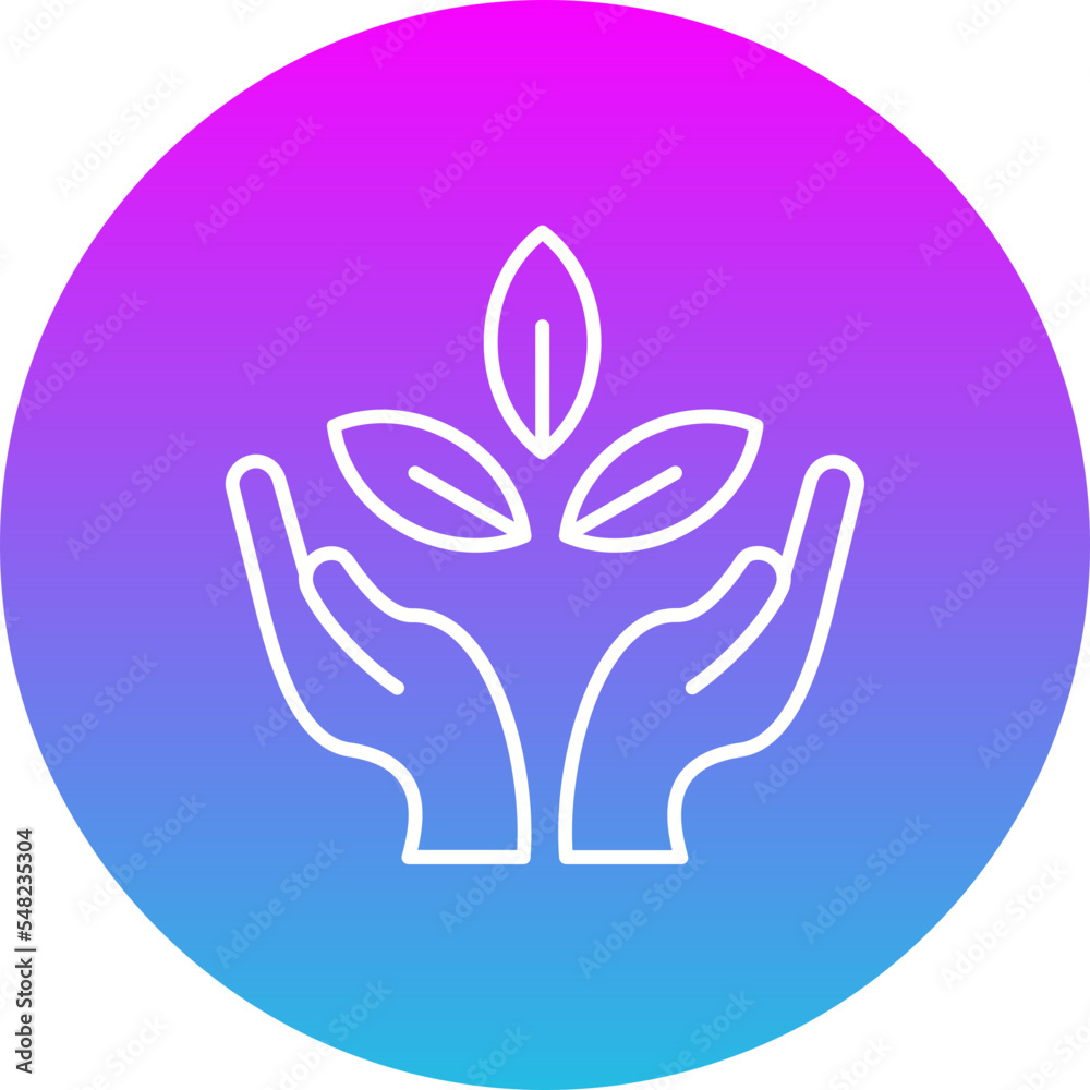 Obraz premium Conservation Gradient Circle Line Inverted Icon