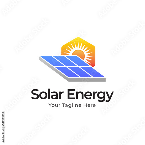 Sun solar energy logo design template. solar tech logo designs