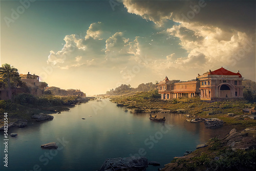 Ancient style oriental land...