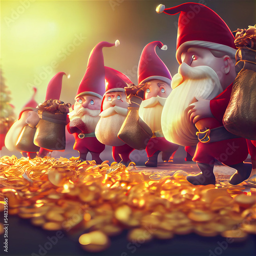 Dwarfs with gold