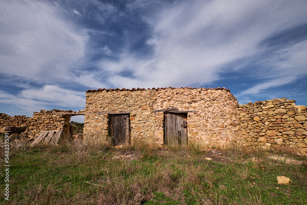 ruins of an old house against the sky