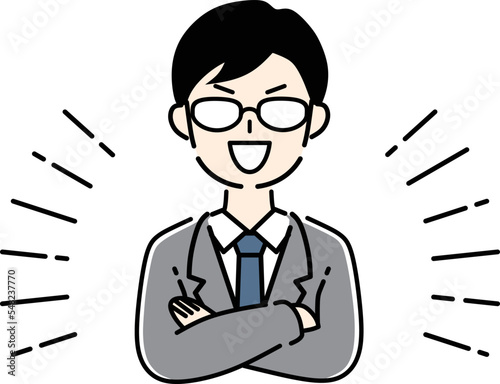 自信満々　ビジネスマン