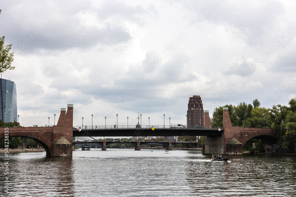 Old bridge over the river Main in Frankfurt, Germany Old bridge over the river Main in Frankfurt, Germany