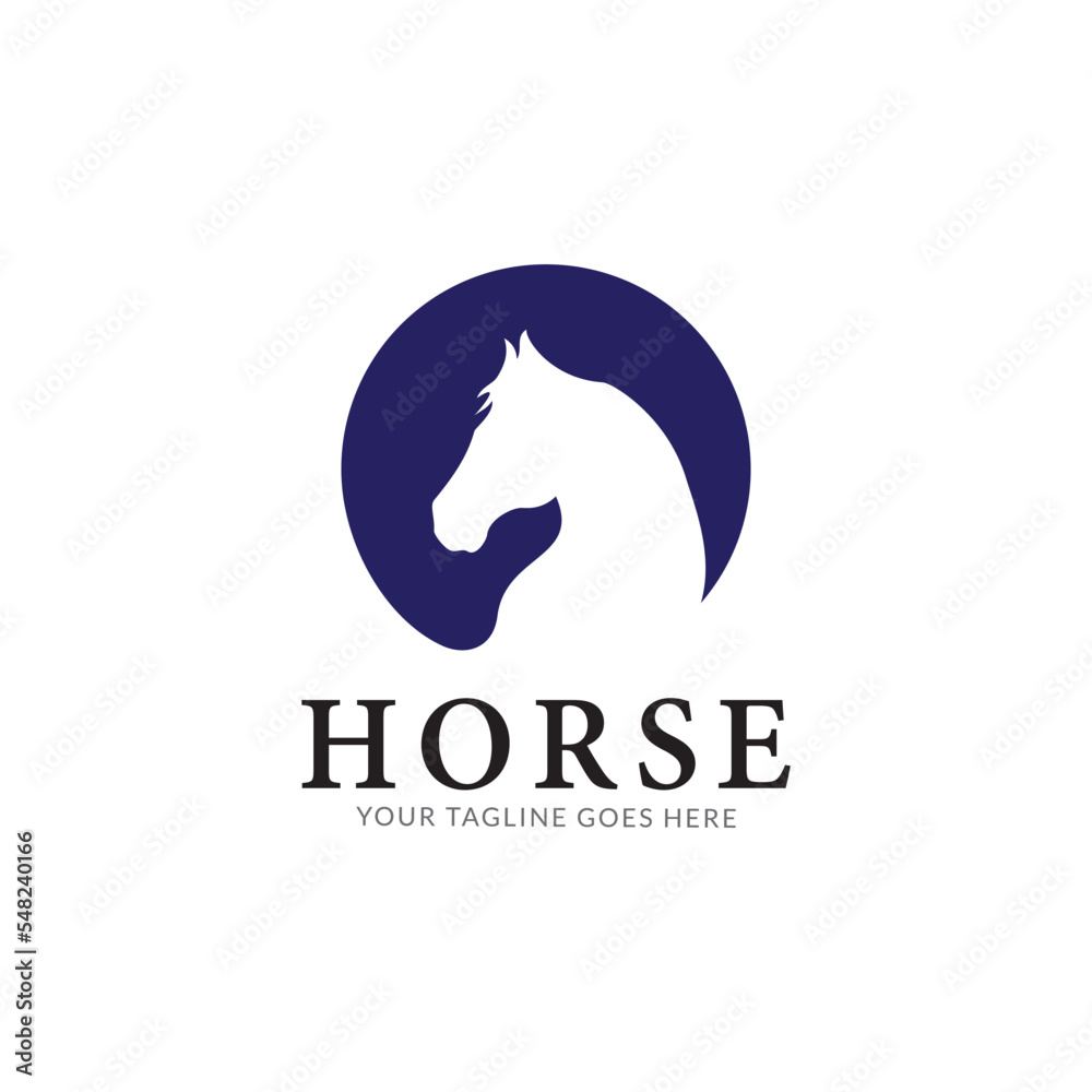 Elegant Horse Logo Symbol Vector, Simplicity Concept Art Elegant Horse Logo Symbol Vector, Simplicity Concept Art