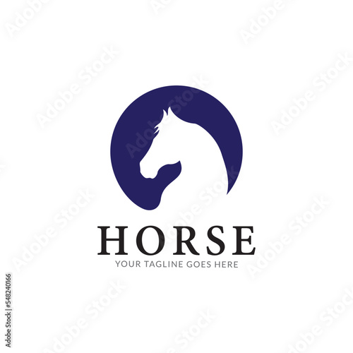 Elegant Horse Logo Symbol Vector, Simplicity Concept Art