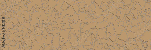 Abstract texture of rough surface. Brown pattern on plane. lunar surface. Horizontal image. Banner for insertion into site. 3D image. 3D rendering.