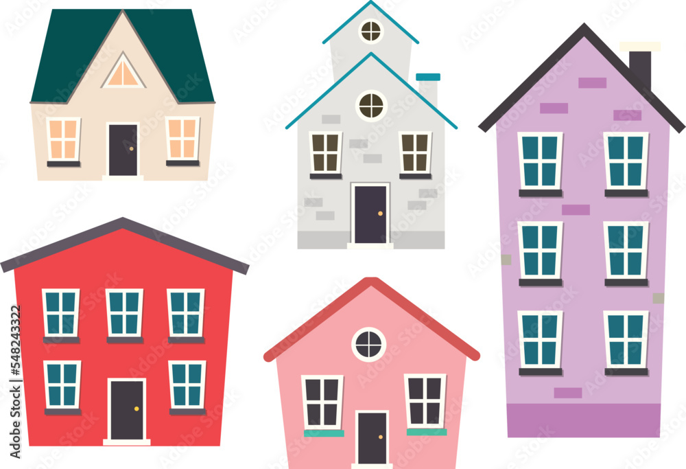 set of houses