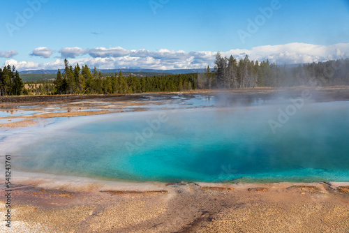 Grand Prismatic spring at Yellowstone National Park. USA.