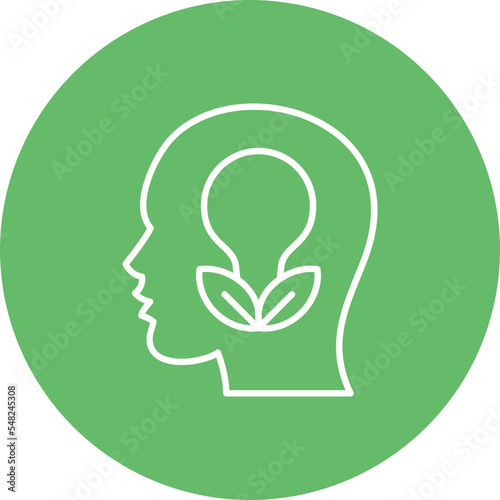 Think Green Multicolor Circle Line Inverted Icon
