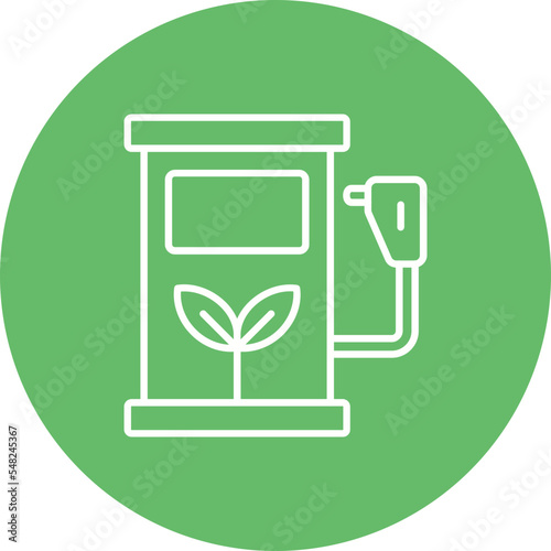 Eco Fuel Multicolor Circle Line Inverted Icon