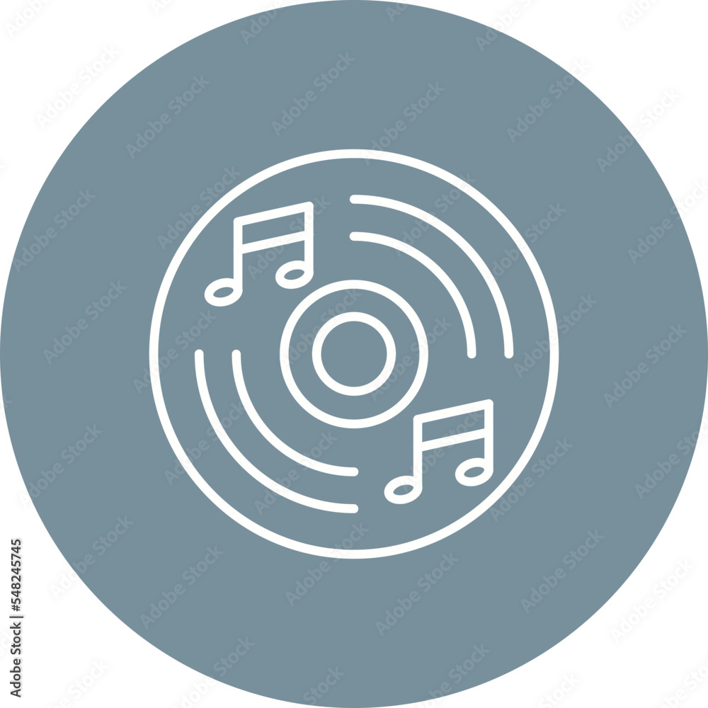 Compact Disc Multicolor Circle Line Inverted Icon Compact Disc Multicolor Circle Line Inverted Icon