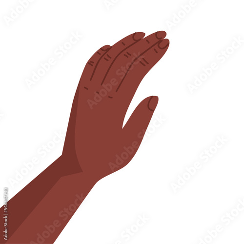 afro hand human touching