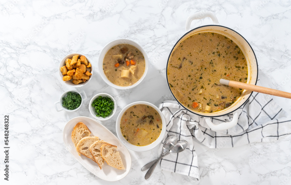 Creamy wild mushroom soup Creamy wild mushroom soup