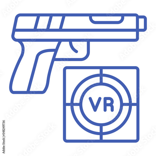 Shooting Game Multicolor Line Icon