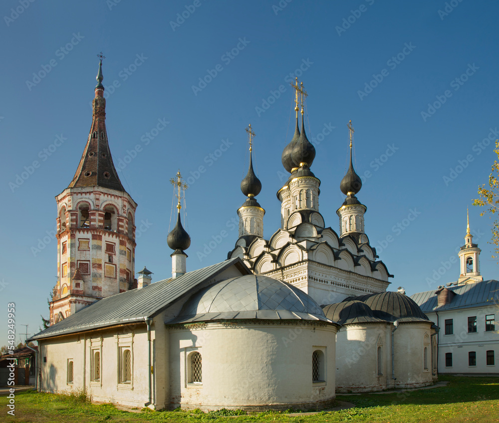 Church of Antipas (Antipiyevskaya) of Pergamum and church of Saint Lazarus (Lazarevskaya) at Suzdal. Vladimir oblast. Russia