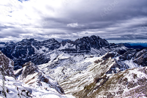 snow covered mountains