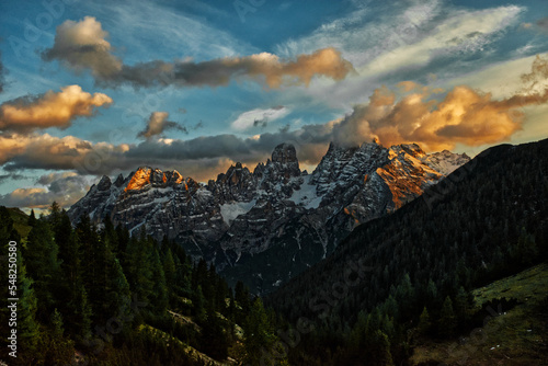 sunset in the mountains