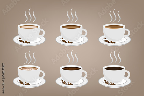 Vector Illustration of Set of Coffee Menu