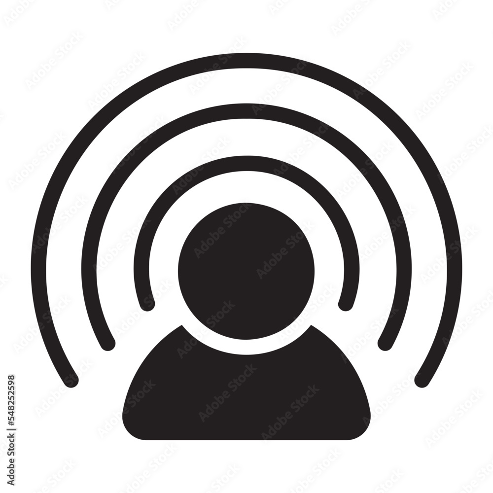 podcaster glyph icon