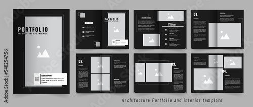 Architecture and interior Portfolio, professional portfolio template.