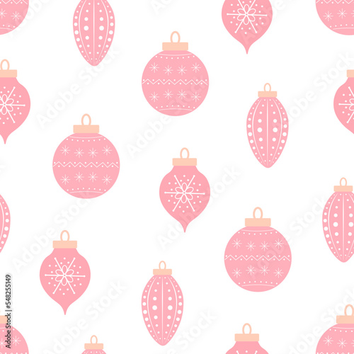 Seamless pattern Christmas decorations vector illustraion © Ирина Шишкова