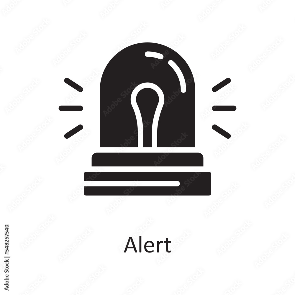 Alert Vector Solid Icon Design illustration. Housekeeping Symbol on White background EPS 10 File Alert Vector Solid Icon Design illustration. Housekeeping Symbol on White background EPS 10 File