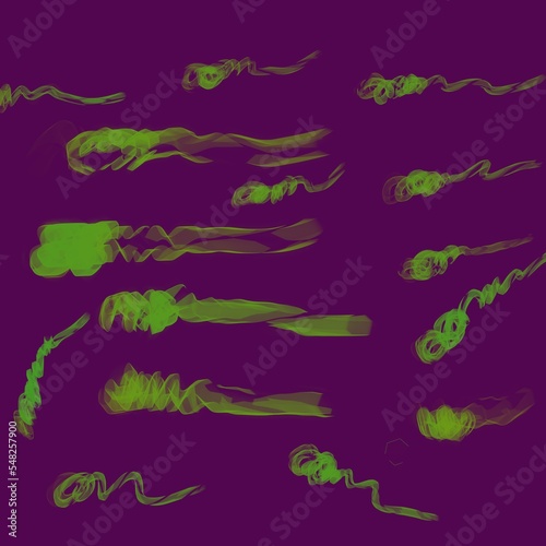 Green spermatozoa on a purple background move photo
