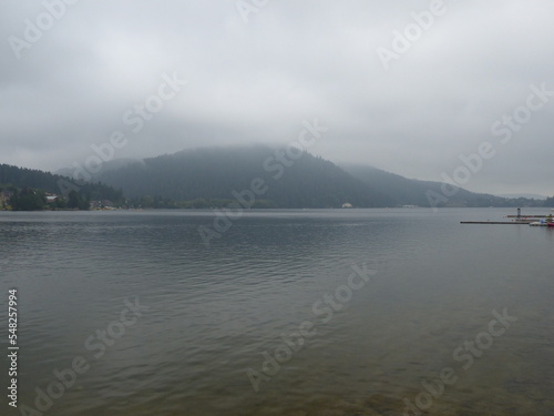 Gerardmer - August 2020 : Visit of the city of Gerardmer - Tour of the beautiful lake in the middle of the Vosges mountains with an August sunset 