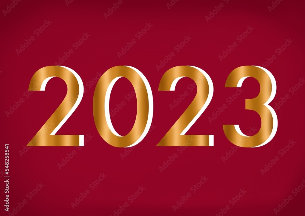 New Year's card. The number 2023 New Year's card. The number 2023