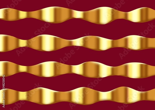 Gold ribbon on a white background. You can use the celebration of Christmas  New year  birthday  Divalli