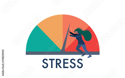 People are on the mood scale, stress rate. Frustration and stress, Emotional overload, burnout, overworking, depression diagnosis Mental disorder. Vector illustration 